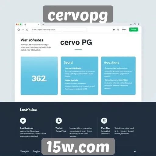Análise da interface do site cervopg